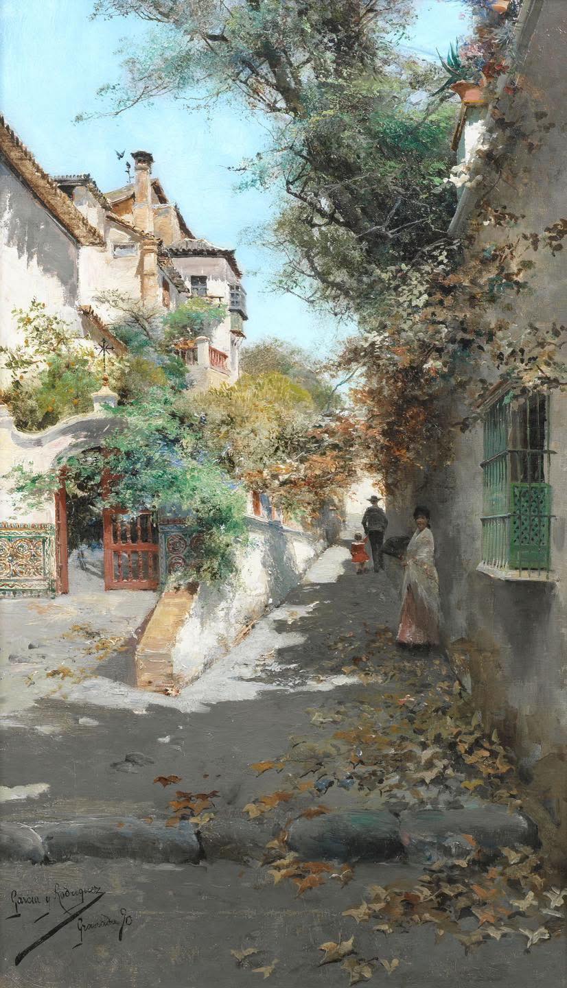 Manuel Garcia y Rodriguez Street scene in Granada 1890.jpg